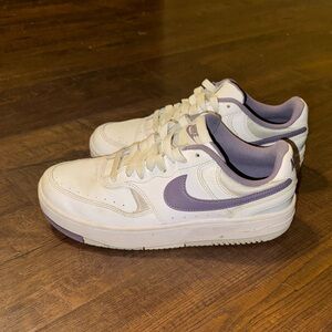 Women’s Nike Dunk Low white and dark purple